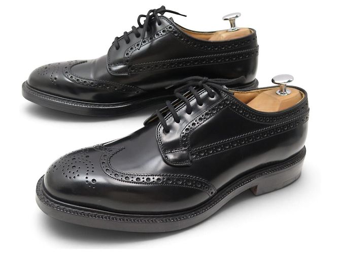 SCARPE CHURCH'S GRAFTON DERBY 7G 41 TRIPLES SEMELLES PELLE NERA