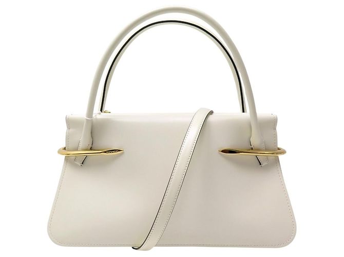 NEW GIVENCHY PINCH MEDIUM HANDBAG BB5158B2CN WHITE LEATHER SHOULDER BAG