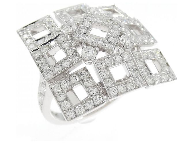 Boucheron China Au750 Weißgold Diamantring Größe 10