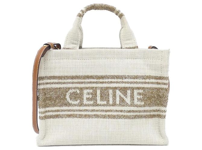 Céline Celine Small Cabas Thais Canvas Bag