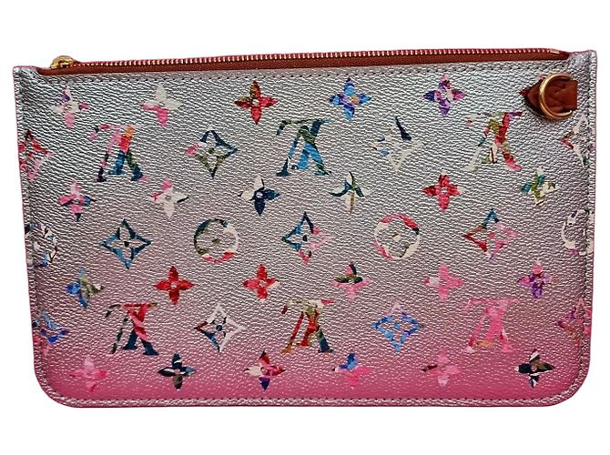 Louis Vuitton Pochette Monogram Multicolor Clutch Silber