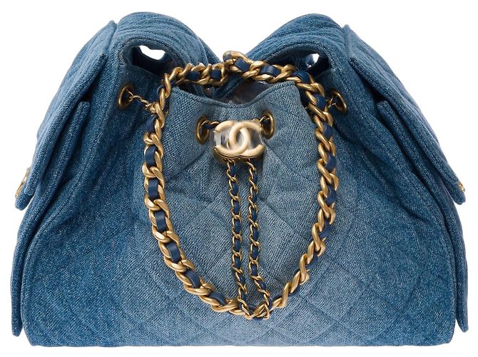Borsa CHANEL in Denim Blu - 104009