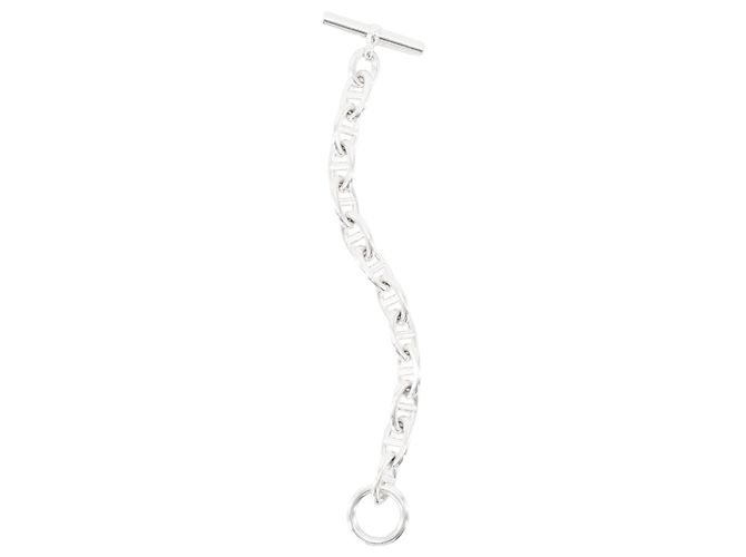 HERMÈS - Pulsera Chain d’Ancre modelo muy grande Hermès en plata