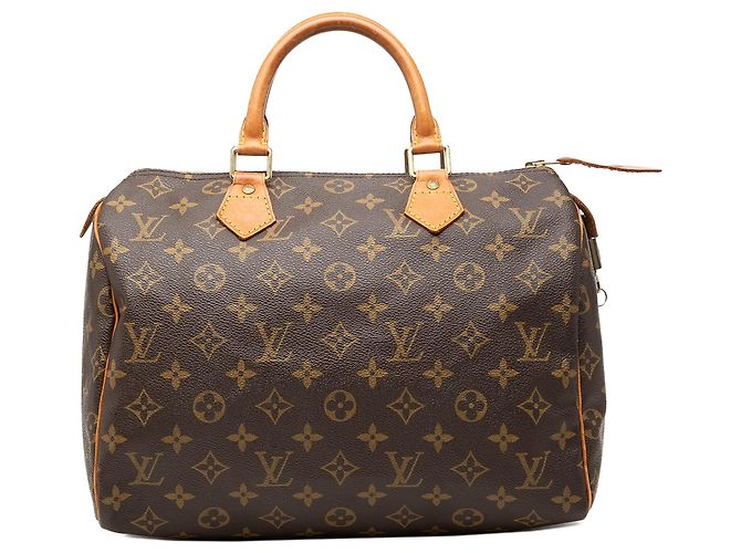 Bolsa Boston Louis Vuitton Monogram Speedy 30 Castanha