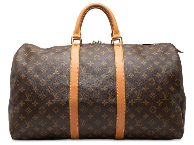 Bolso de viaje Louis Vuitton Monogram Keepall 50 Marrón