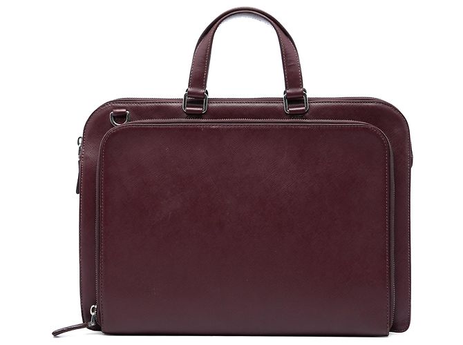 Red Prada Saffiano Business Bag