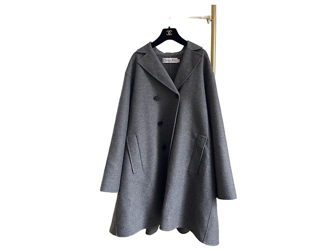 Dior Gray Cashmere Coat