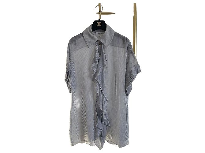 Chanel 24P Top in Seta Grigio