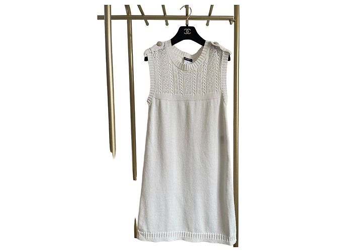 Chanel Ärmelloses Strickkleid Viskose