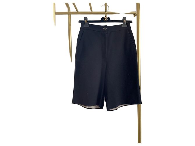 Chanel 21B Wool Pants Black