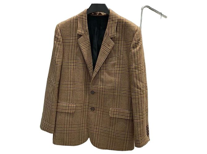 Chaqueta de lana con cuadros Céline