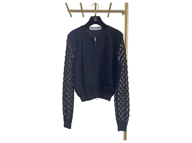 Chaqueta Dior de seda con bordado de encaje