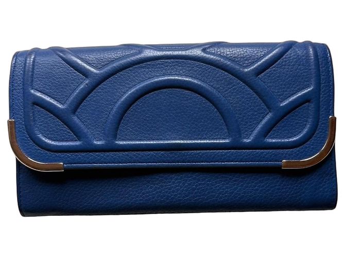 Bulgari Monete – Large leather wallet in Dazzling Blue – Ref. 37647