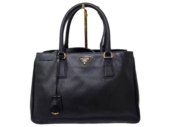 Prada Sac Cabas Medium Lux en cuir Saffiano Noir