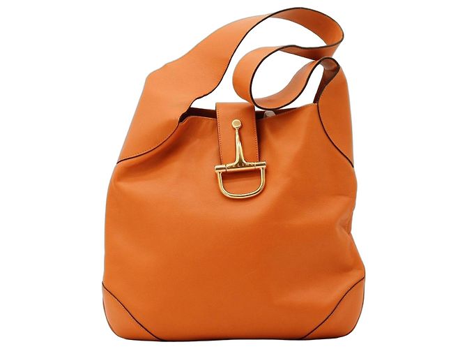 Céline Celine Borsa a tracolla in pelle arancione
