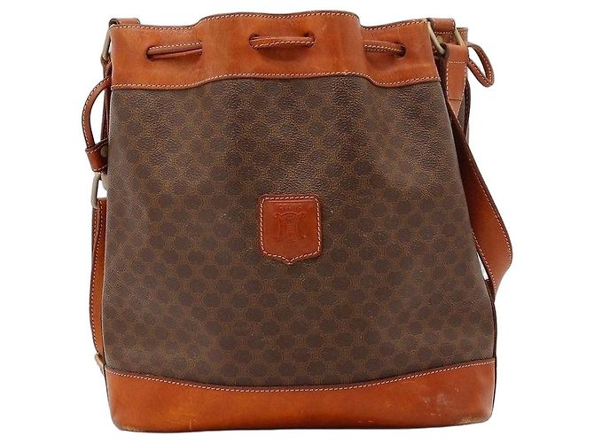 Céline Celine Sac Seau Monogramme Toile Marron