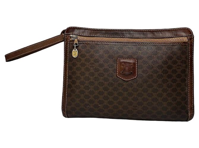Céline Vintage Celine Macadam Canvas Bifold Wallet c. 2007 Brown