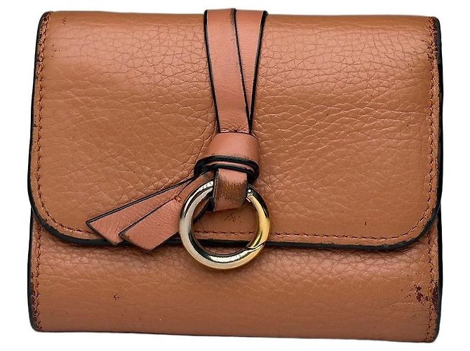 Vintage Chloé Pebbled Leather Bifold Wallet Tan