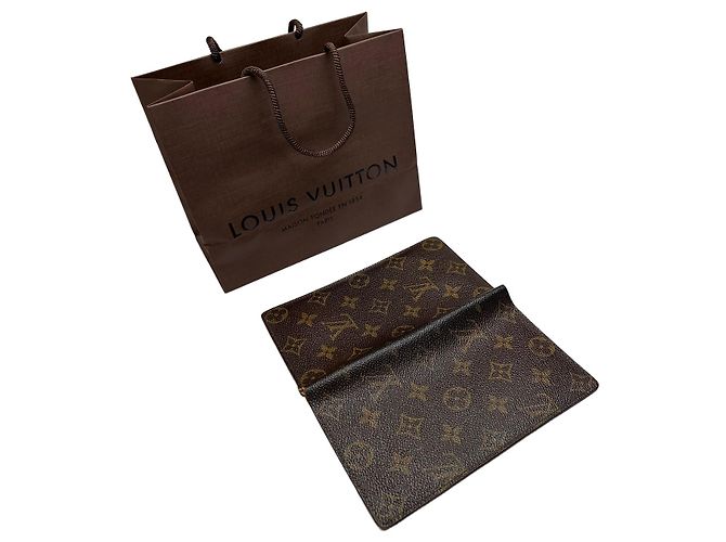 Vintage Louis Vuitton Monogram Canvas Bifold Wallet Brown