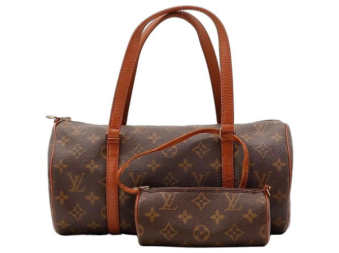 Louis Vuitton Papillon Bolsa Cilíndrica Monogram Canvas