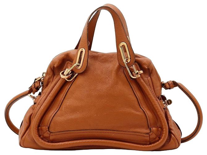 Bolsa Chloé Paddington Satchel em couro marrom