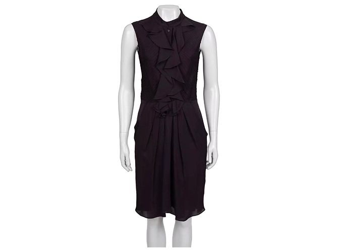 Céline Vestido de seda roxo Celine Sz.38 usado