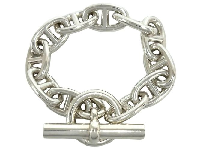Hermès Bracciale Hermes Vintage Chaine d'Ancre TGM Silver