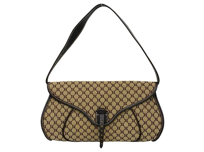 Céline Celine Vintage Macadam Blazon Pattern Schultertasche