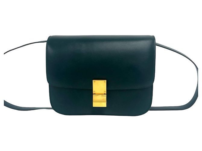 Classic Box Céline Celine Mini Bolsa de Ombro em Couro de Bezerro Box Clássica