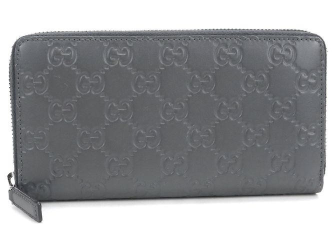 Gucci Gray Leather Long Wallet