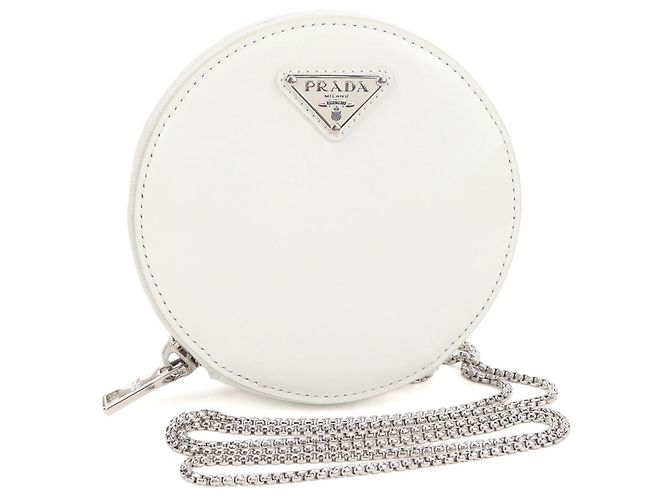 Bolsa de ombro Prada em couro branco