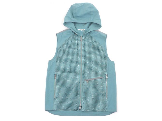 Casaco com capuz Hermès logo H em nylon e elastano 44
