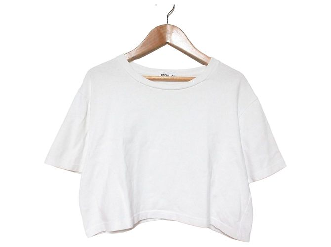 Autre Marque EVERYDAY I LIKE T-Shirt cropped de algodão