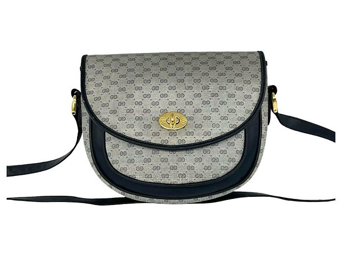 Gucci Vintage Micro GG Pattern Leather Shoulder Bag