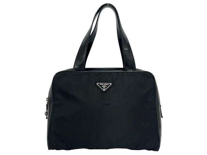 Prada Triangle Logo Hardware Tessuto Pocono Handbag