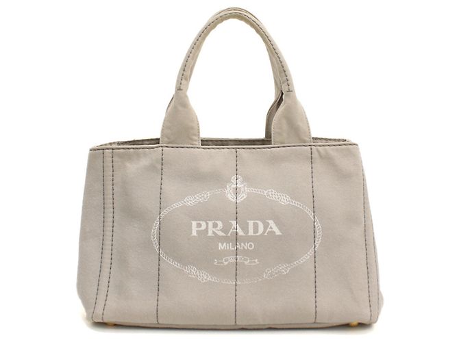 Prada 2-Way Tote Bag aus grauem Canvas