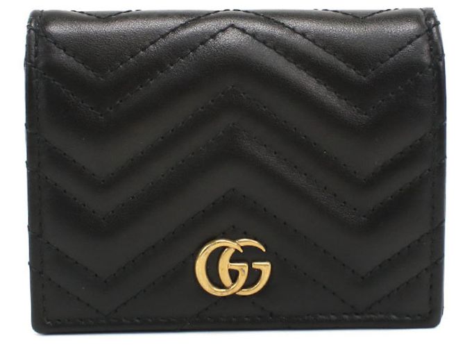 Gucci Bi-fold Geldbörse aus schwarzem Leder