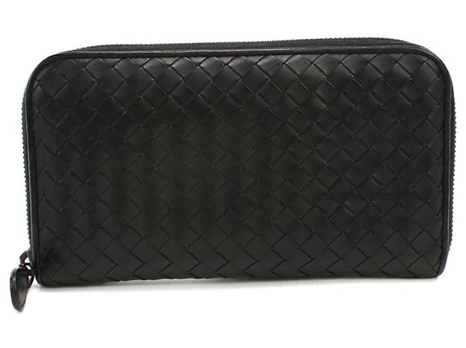 Bottega Veneta Long Wallet in Black Leather