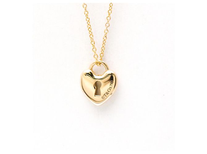 Autre Marque Collana Tiffany Heart Lock Key in oro rosa