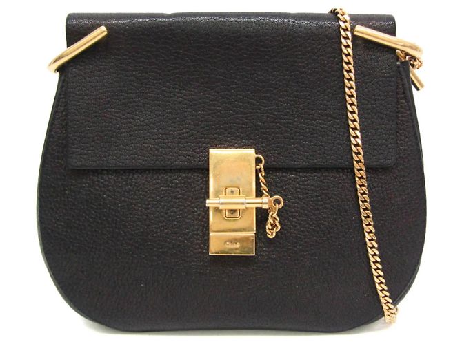 Borsa a tracolla in pelle Chloé Drew da donna in Black