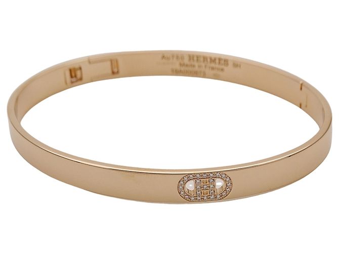 Hermès Pulseira Hermes H. d'Ancre PM em ouro rosa