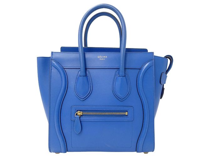 Céline Borsa a mano Celine in pelle blu