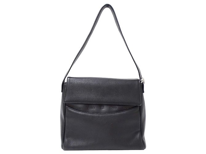 Loewe Black Leather Shoulder Bag