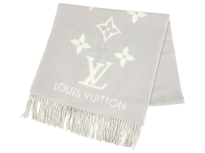 Stola in cashmere viola e bianca Louis Vuitton