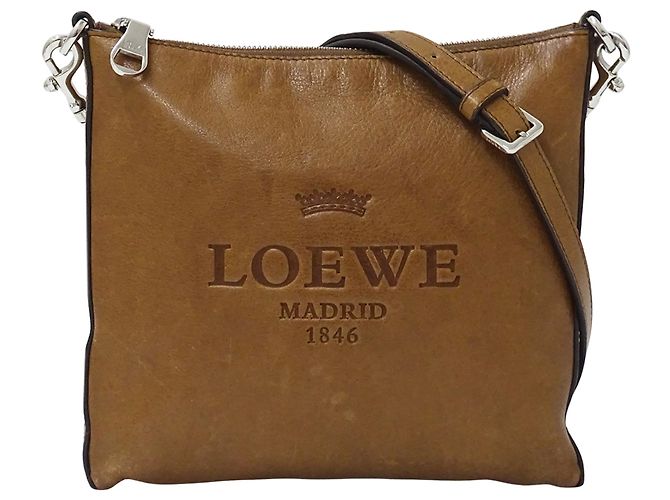 Sac à épaule Loewe en cuir marron