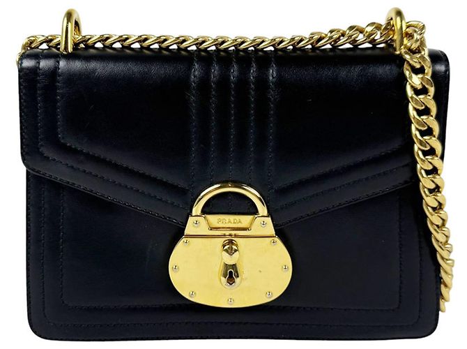 Borsa a tracolla Prada in pelle nera