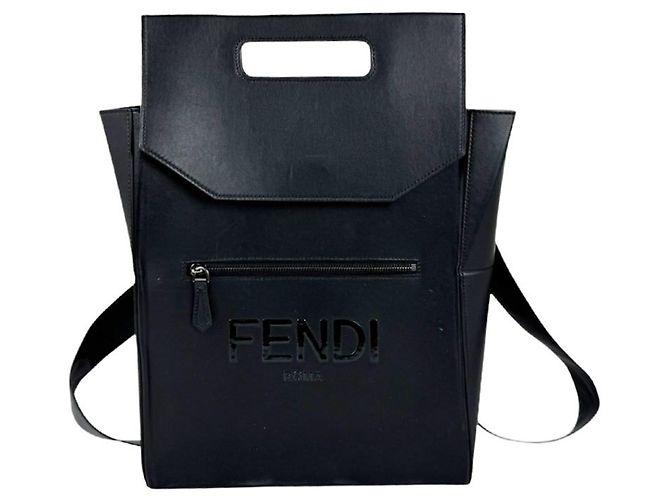 Fendi Rucksack aus schwarzem Leder