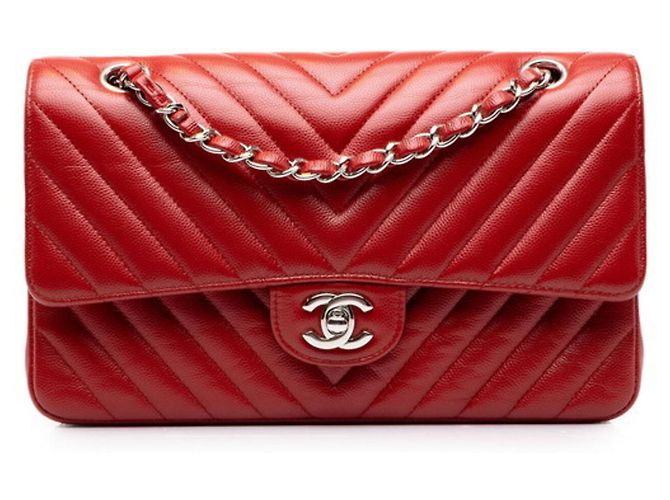 Borsa a tracolla Chanel Coco Mark Matelassé Chevron Double Flap