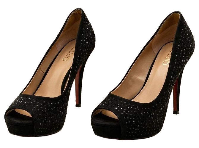Liu.Jo Liu Jo Scarpins de camurça preta com strass