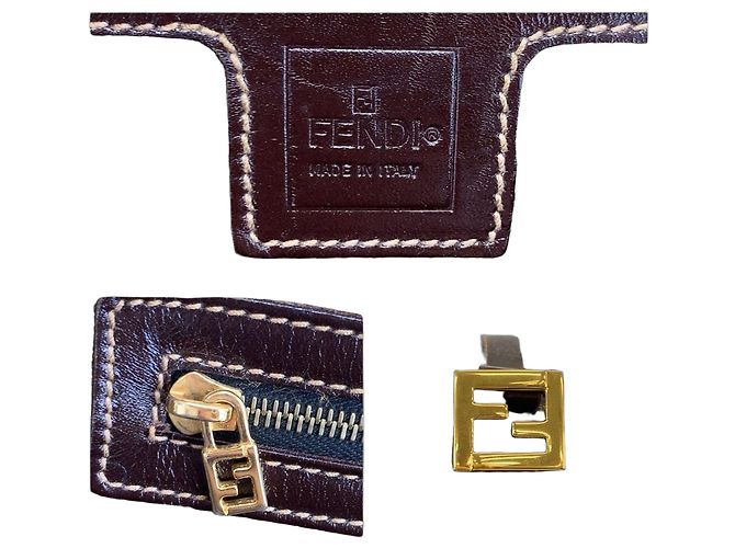 Borsa Tote Fendi Zucca Canvas Leather